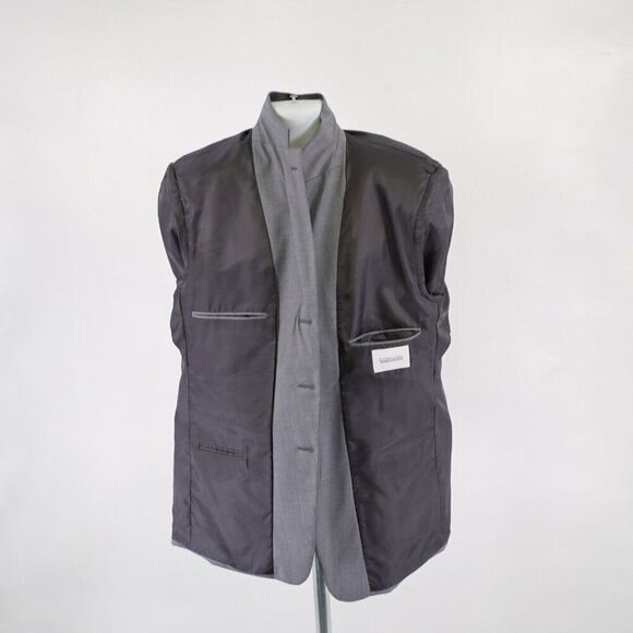 Joseph & Feiss International Twill Wool Gray 44R / Slim 46R Blazer 3 Button - Picture 10 of 12